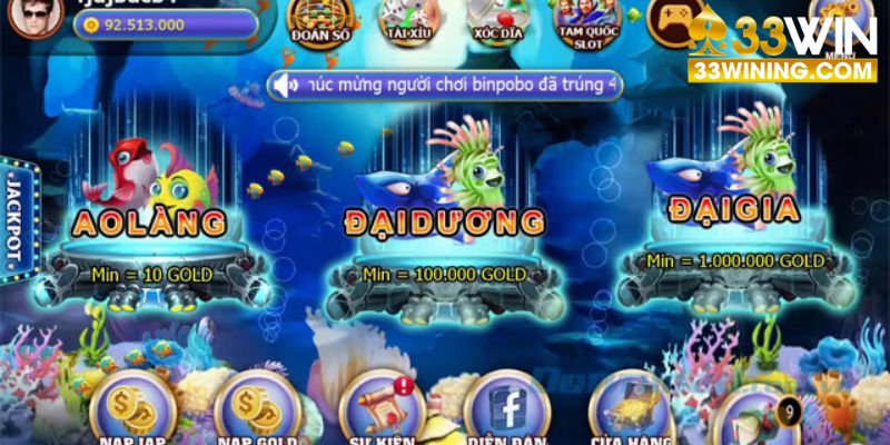 Điểm nổi bật bắn cá tiên 33Win mang đến cho game thủ